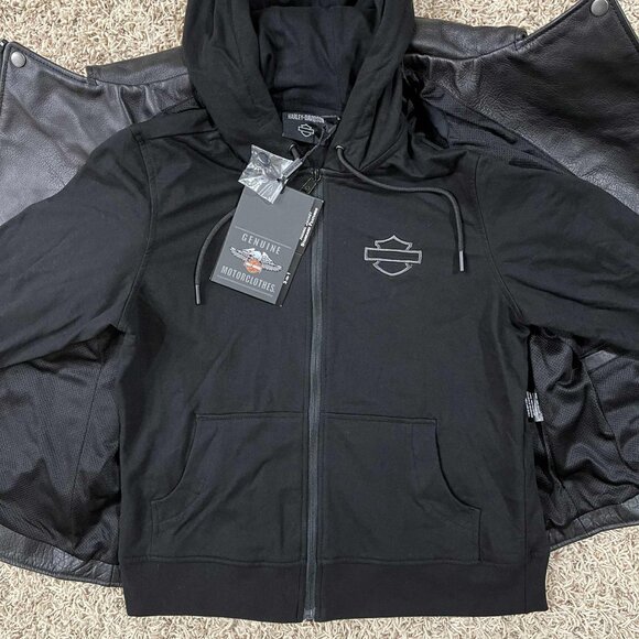 Harley-Davidson Women’s Potomac 3-in-1 Genuine Leather Riding Jacket, Size M - Picture 9 of 16